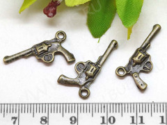 Подвеска Пистолет 05 3D Револьвер 23,5*12*2,5мм античная бронза (литьё)