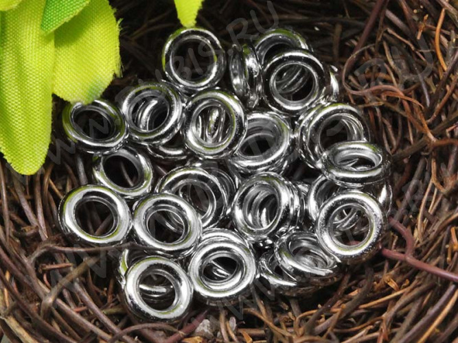 Колечки 07 8*8*2мм античное серебро (акрил ССВ) (50шт.)