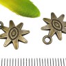 Подвеска Звёздочка 17 3D двусторонняя с глазом 15*12*2,5мм античная бронза (литьё) Купить Подвеска Звёздочка 17 3D двусторонняя с глазом 15*12*2,5мм античная бронза (литьё) с доставкой по России