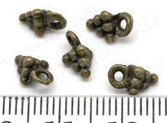 (ОПТ) Подвеска Виноградик 03 3D 8*5*5мм античная бронза (литьё) (100шт.)