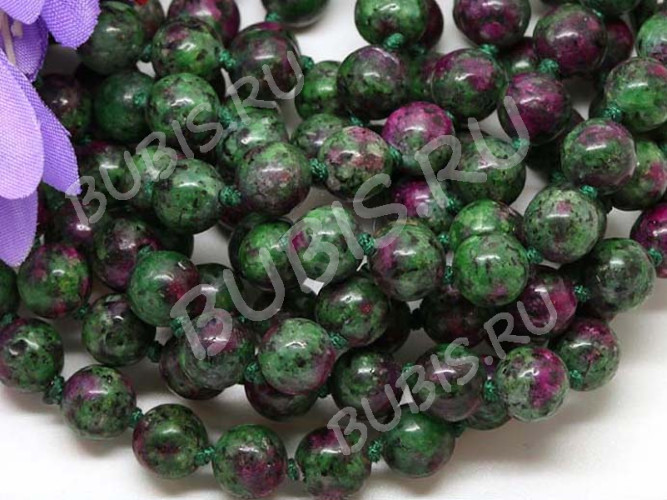 (СКИДКИ!!!) Бусина округлая 6мм Цоизит (камни) (10шт.)