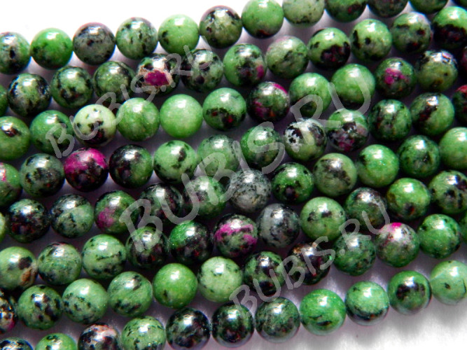 (СКИДКИ!!!) Бусина округлая 6мм Цоизит (камни) (10шт.)