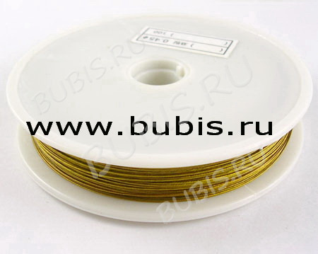 Ювелирный тросик 038-5 Ланка Струна 0,38мм золотистый (5м)