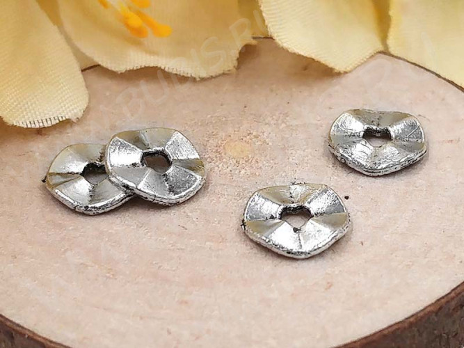 (СКИДКИ!!!) Рондели 085 волнистые 7*7*1,2мм античное серебро (литьё) (50шт.)