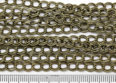 Цепочка I060 с двойным плетением звено 6*5мм античная бронза (Iron) (50см)