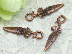 (СКИДКИ!!!) Подвеска Зонтик 01 двусторонняя 25,5*7*3мм античная медь (литьё) (10шт.)
