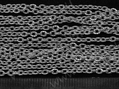 Цепочка I071 с узором звено 3*2мм цвет платины (Iron) (50см)