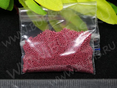 Микробисер 01 0,6-0,8мм т.розовый металлик (стекло) (5гр)