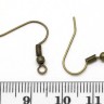Купить (СКИДКИ!!!) Швензы-крючки №049 с пружинкой и шариком 19*18,5мм античная бронза (Brass) (10 пар) с доставкой по России