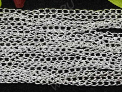 Цепочка I073 простая кручёная звено 3,8*2,*0,5мм серебристая (Iron) (50см)