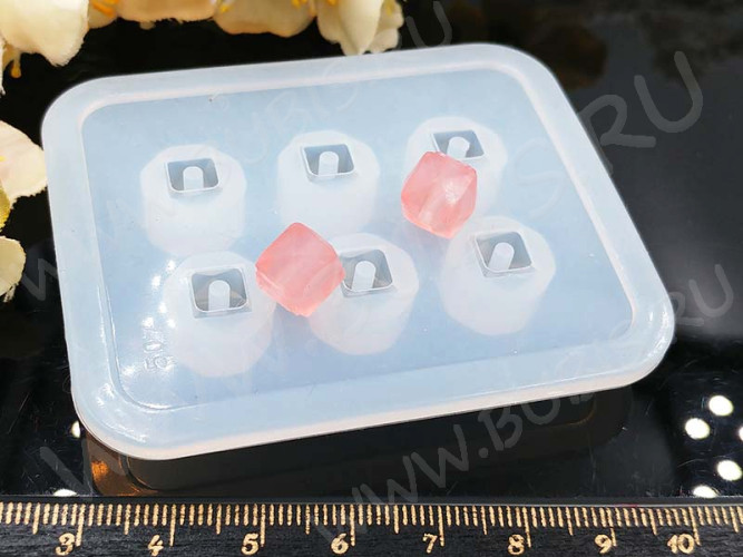 Молд 097 для эпоксидной смолы Бусина Многогранник 9*9*9мм (силикон)