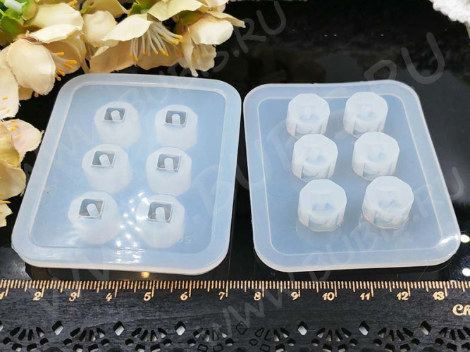 Молд 097 для эпоксидной смолы Бусина Многогранник 9*9*9мм (силикон)