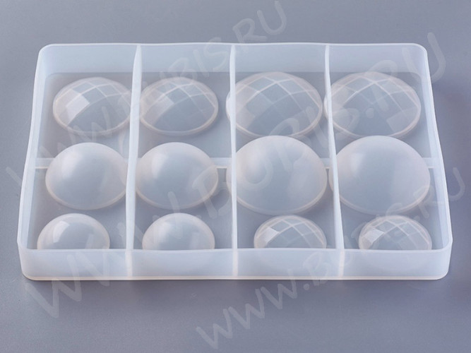 Молд 101 для эпоксидной смолы Большие Кабошоны Купола (силикон)