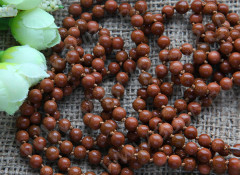 (СКИДКИ!!!) Бусина округлая 6мм Авантюрин золотистый имит. (камни) (10шт.)