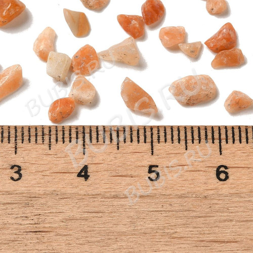 Наполнение для смолы и бутылочек 058 каменная крошка БЕЗ отверстий 2-8*2-4мм Авантюрин натуральный (декор)