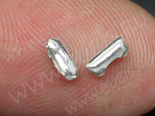 (СКИДКИ!!!) Замочек Фиксатор для шариковой цепочки 04 (для цепочки 1-1,5мм) 5*2*2мм серебристый (Iron) (100шт.)