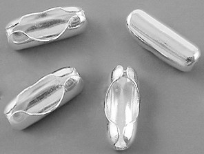 (СКИДКИ!!!) Замочек Фиксатор для шариковой цепочки 04 (для цепочки 1-1,5мм) 5*2*2мм серебристый (Iron) (100шт.)