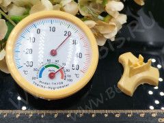Термометр 01 гигрометр 90*75*25мм жёлтый (инструменты для бижутерии)