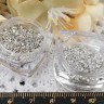 Купить Наполнение для смолы и бутылочек 122 Крошки стеклянные Bubis Crafts 1-3мм серебристые в контейнере (декор) с доставкой по России
