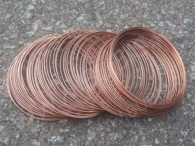 Мемори проволока - пружина - основа для браслета 65*0,8мм медная (10 витков)