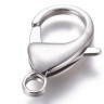 Замочек карабин №091 большой 27*18*6мм цвет платины (Хирургическая сталь) Купить Замочек карабин №091 большой 27*18*6мм цвет платины (Хирургическая сталь) с доставкой по России