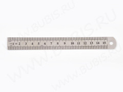 Линейка 05 металлическая плоская 15см цвет платины (Iron) (инструменты для бижутерии)