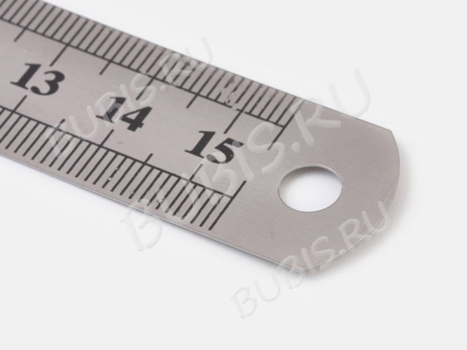Линейка 05 металлическая плоская 15см цвет платины (Iron) (инструменты для бижутерии)