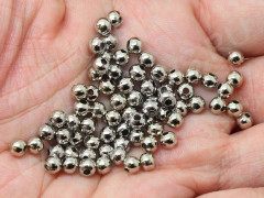 Бусина Шарик металлический 6мм цвет платины (Iron) (50шт.)