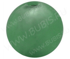 172 Бусина округлая  матовая с серебром внутри 12мм св.зелёная (венецианское стекло)