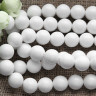 Купить (ОПТ) Бусина округлая 14мм Агат белый пресс. (камни) (НИТЬ) с доставкой по России