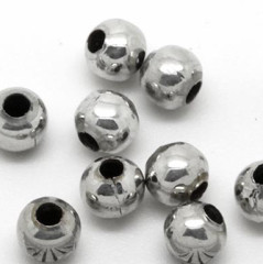 Бусина Шарик металлический 14мм цвет платины (Iron) (5шт)