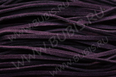Велюровый шнур 01 плоский 3*1мм фиолетовый (1м)