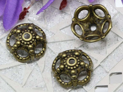 201 Шапочка пластиковая большая 19,5*19,5*9мм античная бронза (АКРИЛ)