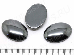 Кабошон каменный 048 Овал 25*18*4,5мм Гематит (камни)
