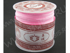 Нейлоновый шнур 03 Шамбала круглый 1мм розовый (1м)