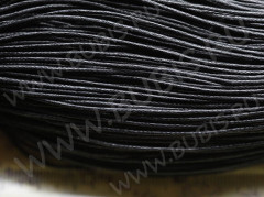 (СКИДКИ!!!) Вощёный х/б шнур 0,7мм чёрный (ок. 75м)
