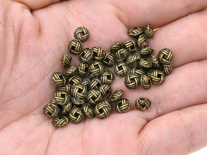 Рондели 086 Узел 6*6*3мм античная бронза (литьё) (10шт.)
