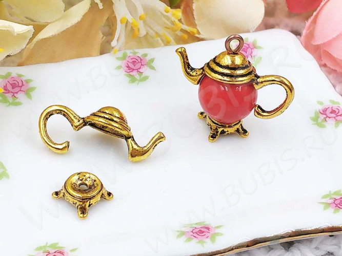 Бусина округлая 10мм Коралл красный пресс. (камни)