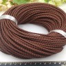 Шнур кожаный 40 натуральный плетёный круглый 3мм коричневый (1м) Купить Шнур кожаный 40 натуральный плетёный круглый 3мм коричневый (1м) с доставкой по России