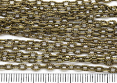 Цепочка I061 с узором звено 4,3*2,8мм античная бронза (Iron) (50см)