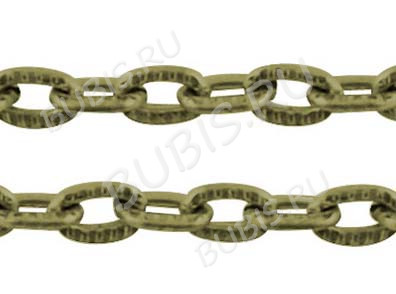 Цепочка I061 с узором звено 4,3*2,8мм античная бронза (Iron) (50см)
