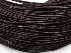 Шнур кожаный 12 воловья кожа 1мм темно-коричневый (1м)