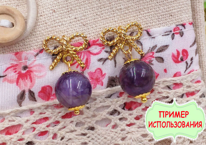 Шапочка тонкая 088 простая 20 Цветочек 5*5*1,5мм золотистая (Iron) (50шт.)