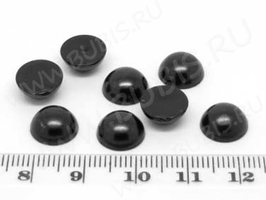 Кабошон декоративный 26 Полубусина 10*10*5мм чёрная непрозрачная (акрил) (30шт.)