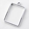 Купить Подвеска Рамка 02 Прямоугольник 34*21*3,6мм цвет платины (литьё) с доставкой по России