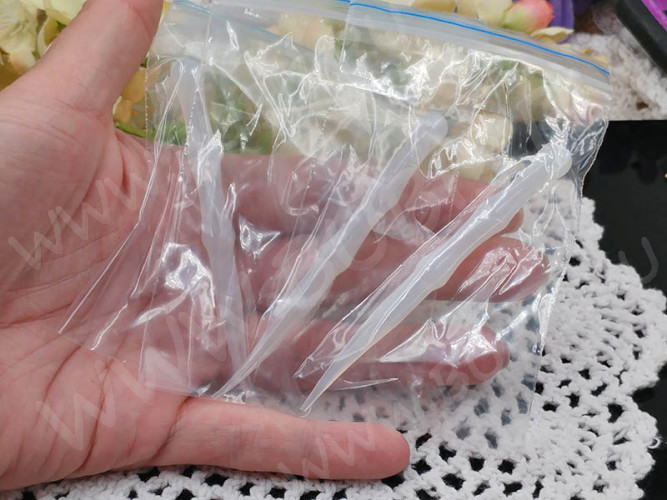 Инструмент для работы со смолой 01 силиконовая палочка 9см полупрозрачная (инструменты для бижутерии)