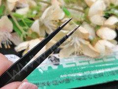 Пинцет 09 с прямыми носиками 110мм чёрно-стальной (сталь) (инструменты для бижутерии)