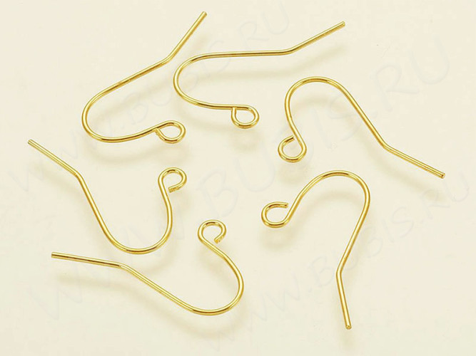 (СКИДКИ!!!) Швензы-крючки №013 20*12*0,6мм золотистые (Iron) (10 пар)
