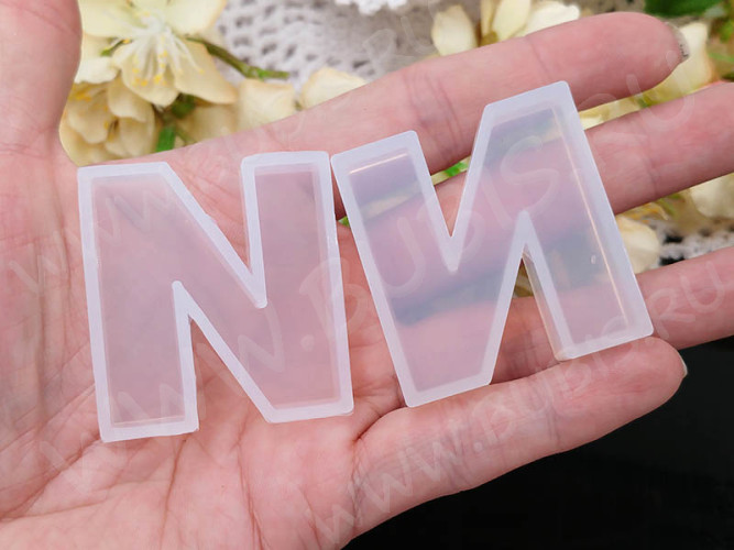 Молд 173 для эпоксидной смолы 43*40*10мм Буква N (силикон)