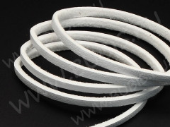 Шнур кожаный 49 кожзам полоска 2,7*1,5мм белый (1м)